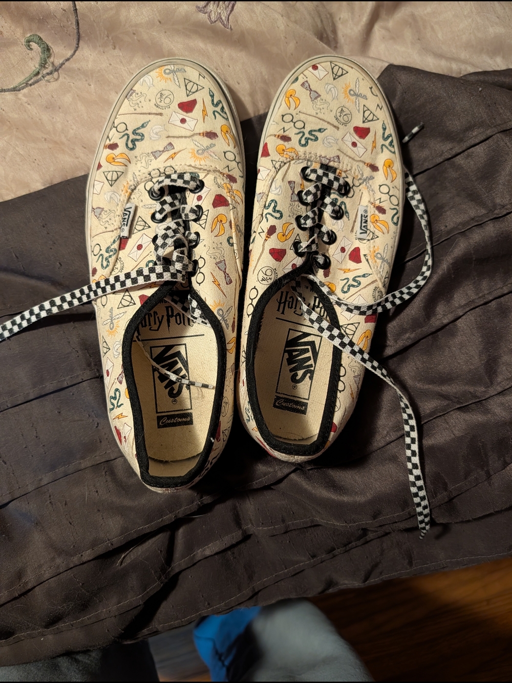 Vans Cream Harry Potter Icon Printed Low-Top Sneakers